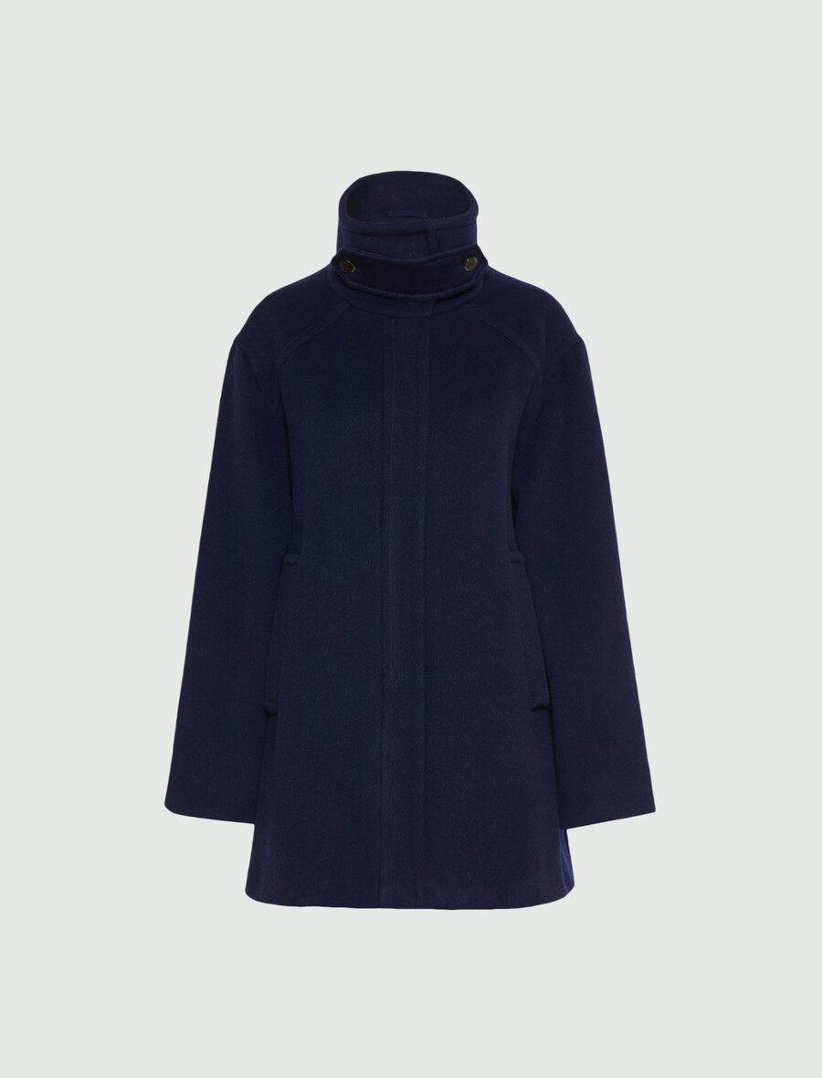 veste épaisse évasée - marine