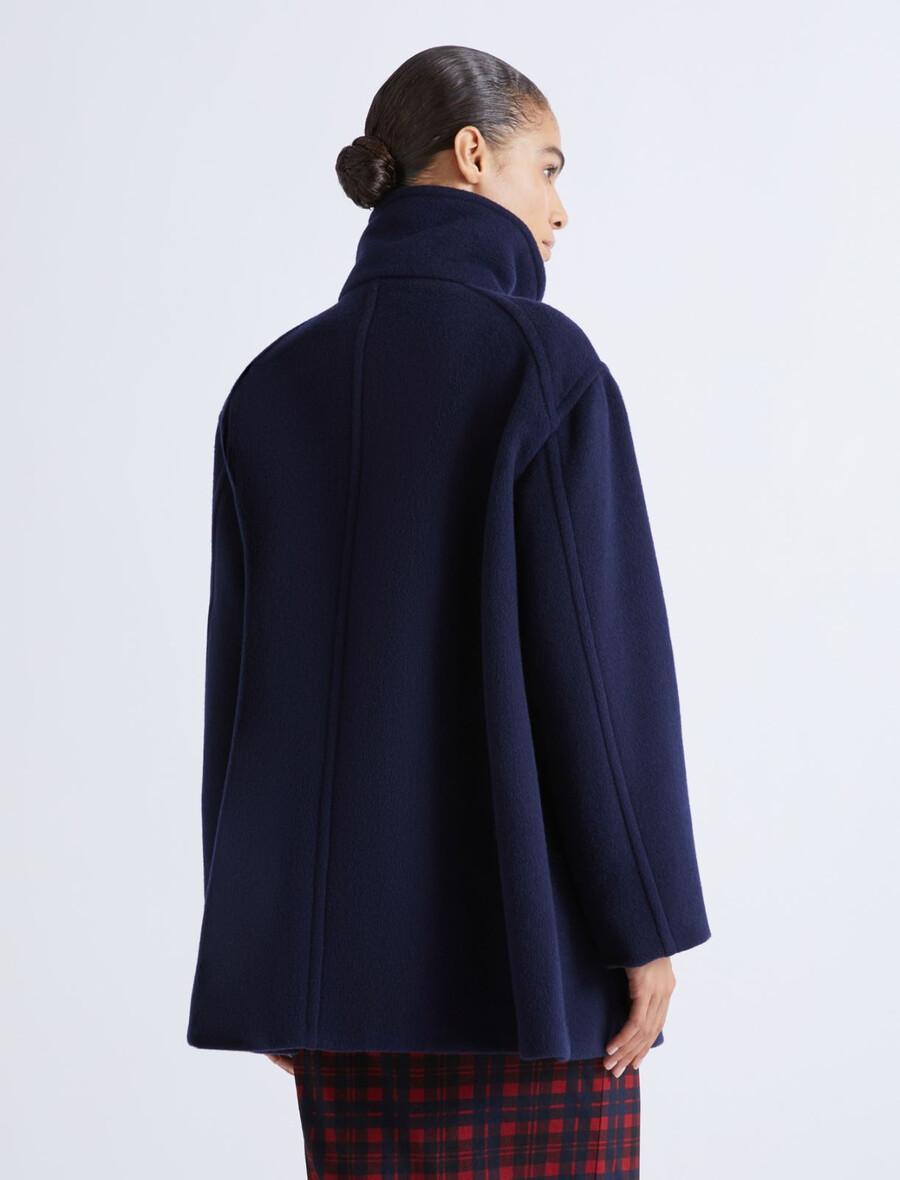 veste épaisse évasée - marine