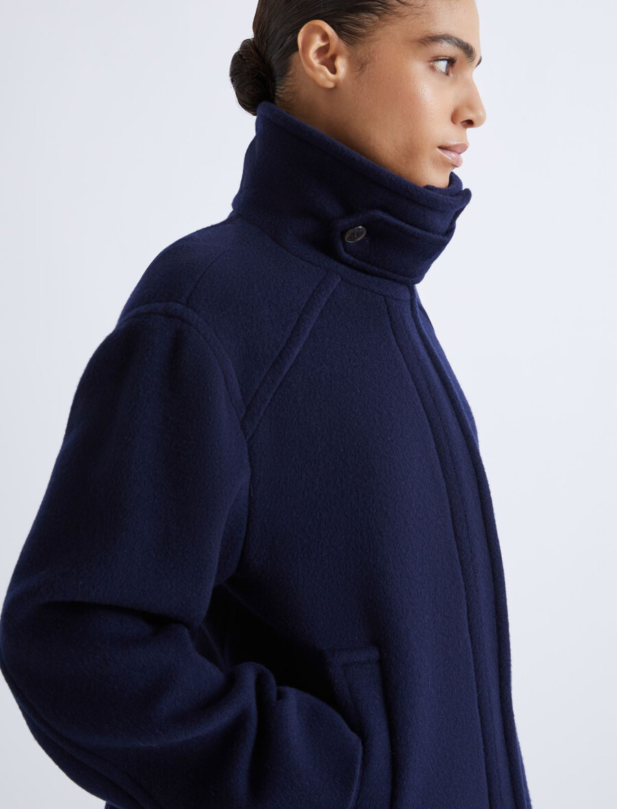 veste épaisse évasée - marine