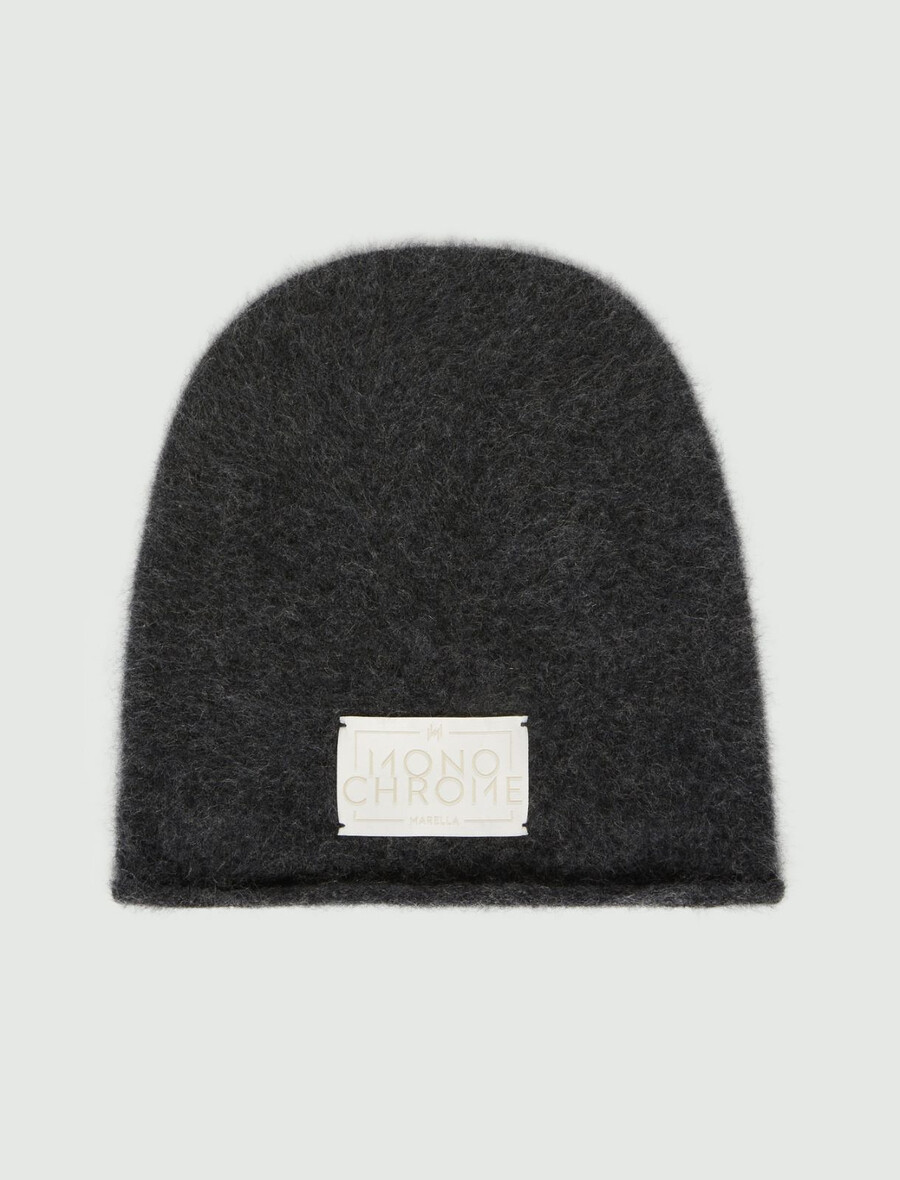 bonnet en maille cachemire mélangée - loutre