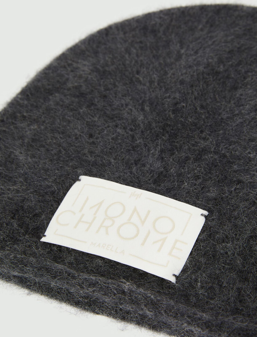 bonnet en maille cachemire mélangée - loutre