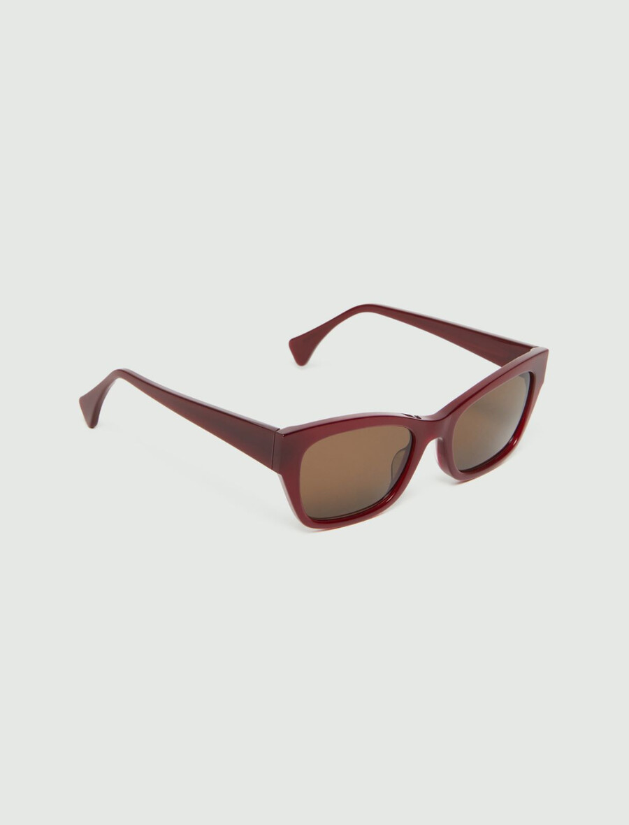 lunettes de soleil œil-de-chat - bordeaux