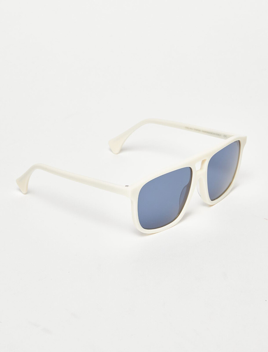 lunettes de soleil carrées - blanc optique