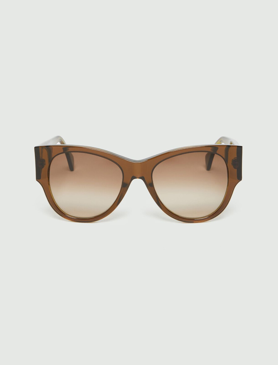 lunettes de soleil oversize - kaki