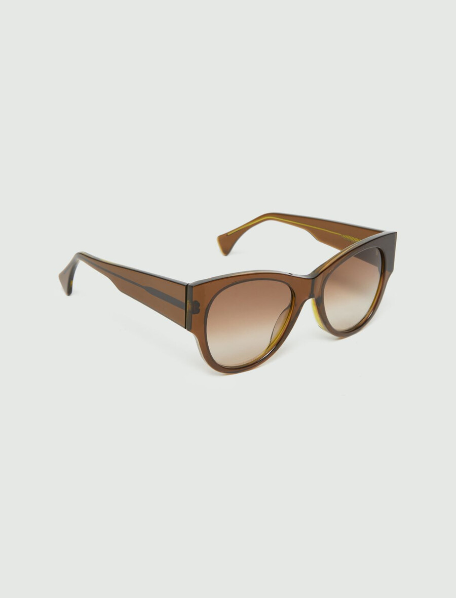lunettes de soleil oversize - kaki