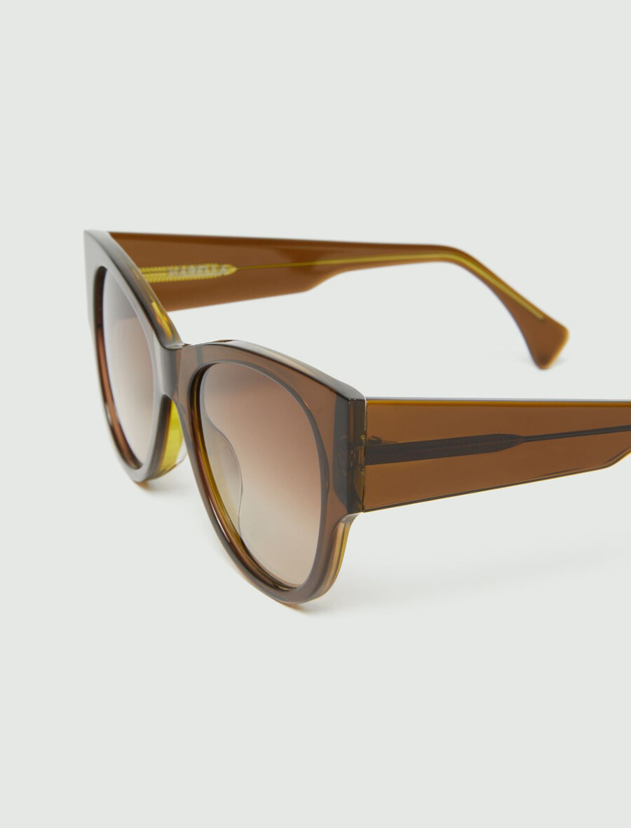 lunettes de soleil oversize - kaki