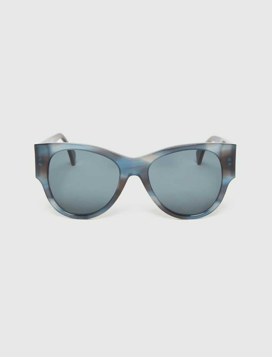 lunettes de soleil oversize - blue jeans