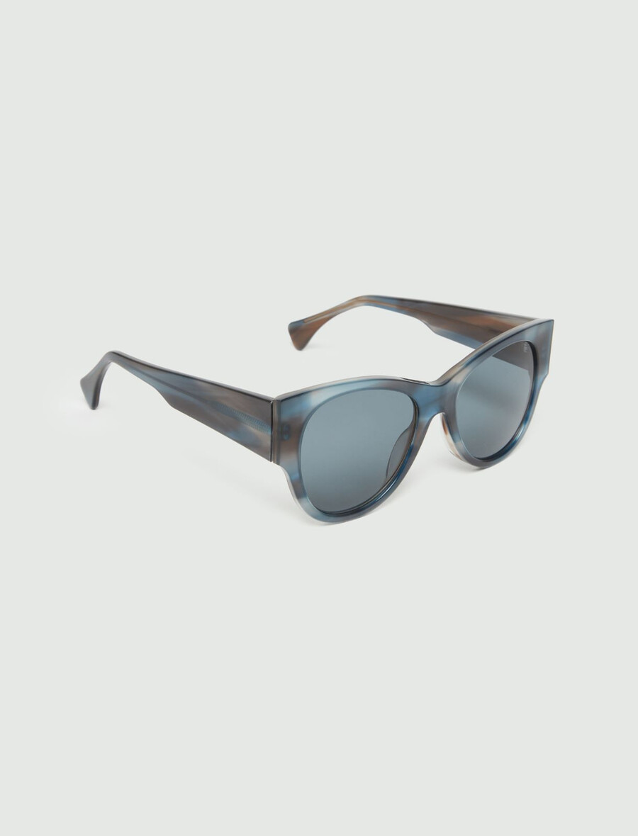 lunettes de soleil oversize - blue jeans