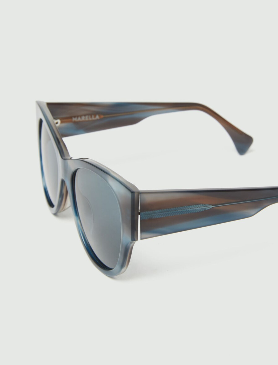 lunettes de soleil oversize - blue jeans