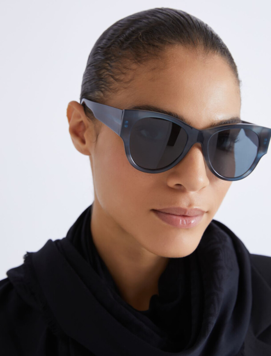 lunettes de soleil oversize - blue jeans