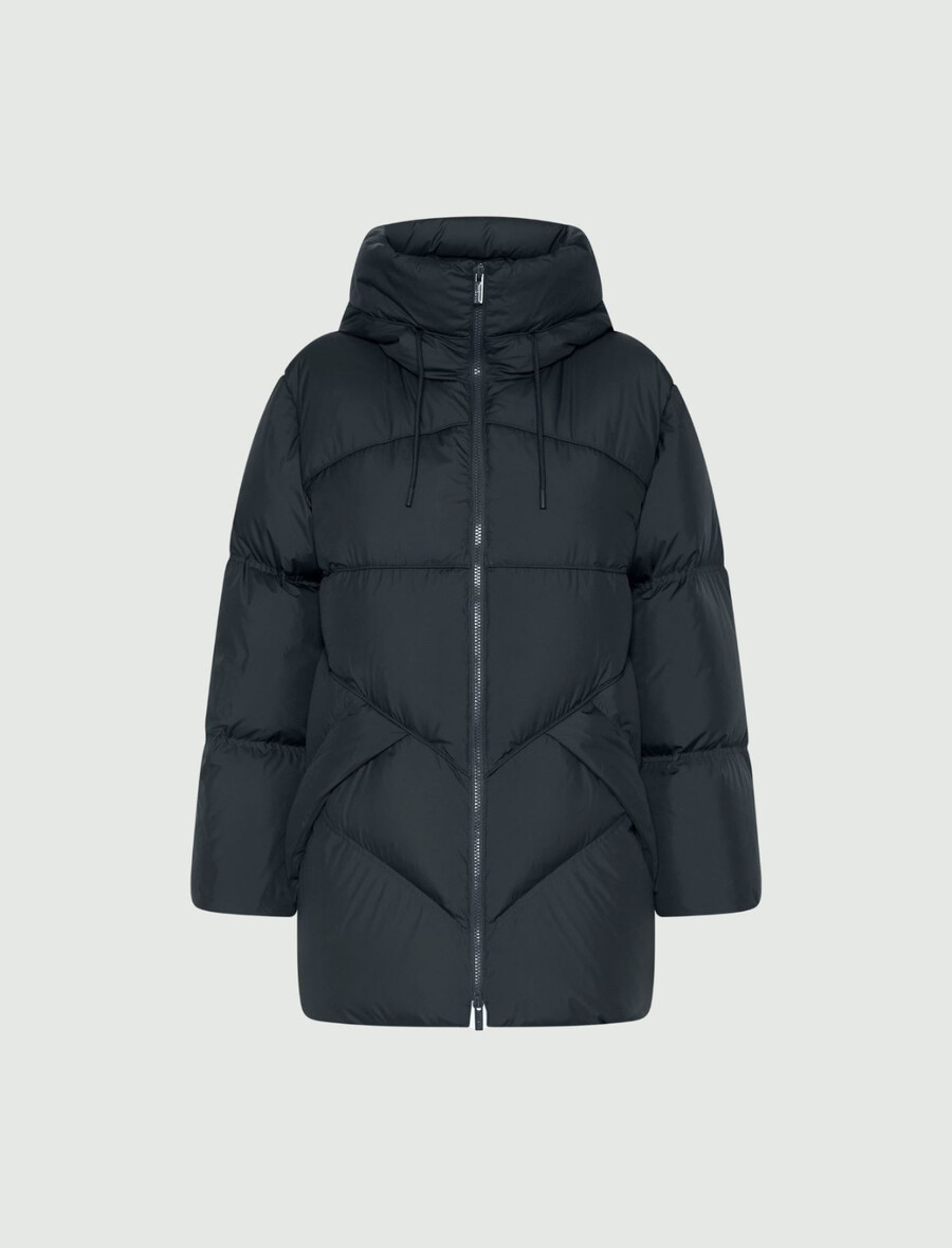 doudoune imperméable évasée - gris foncÉ