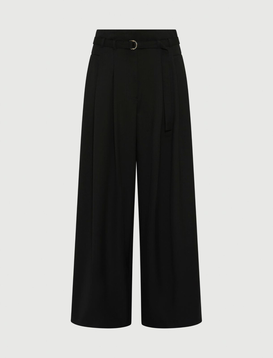 pantalon taille haute - noir