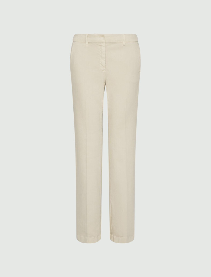 pantalon à jambes larges - crÈme