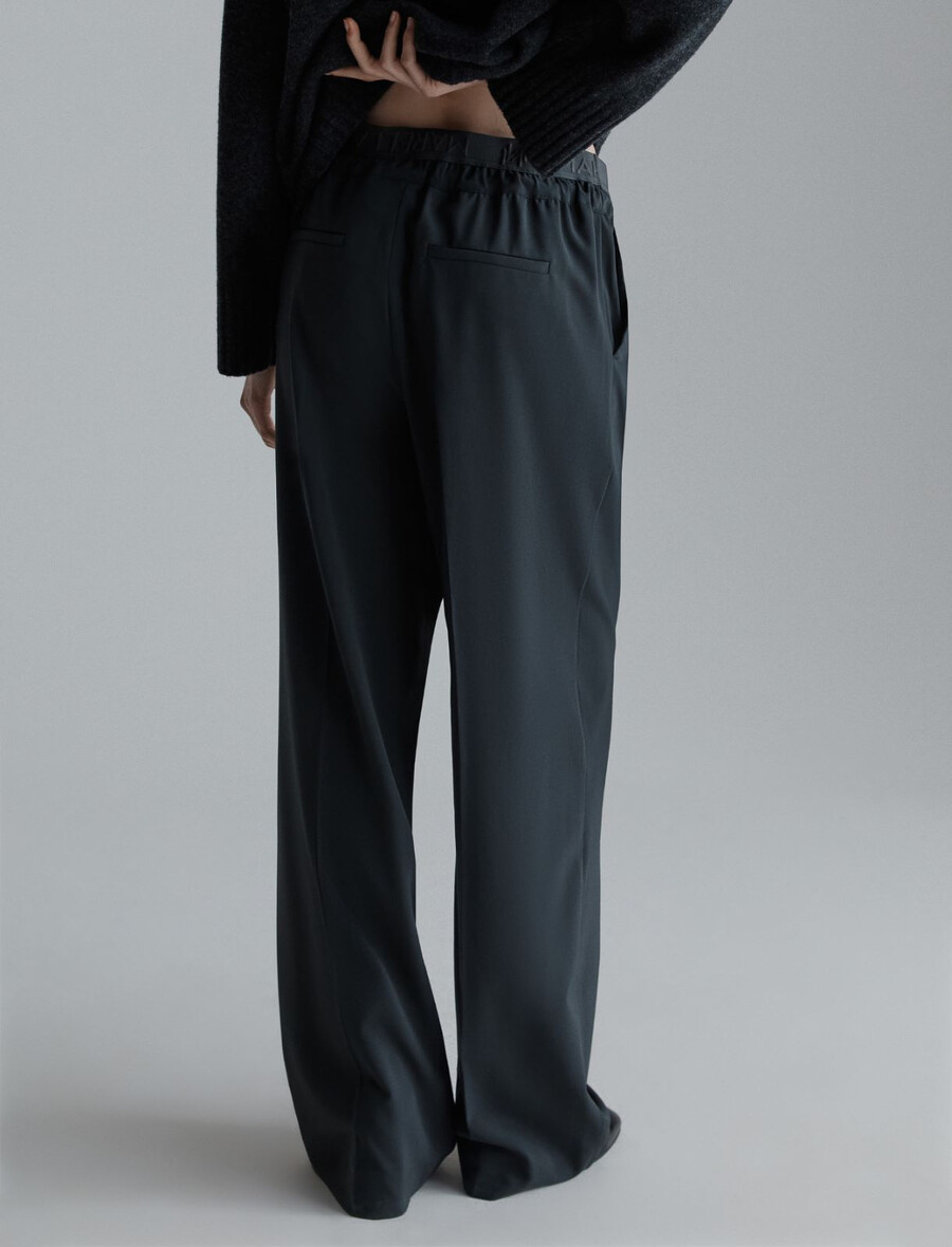 pantalon à cordon - gris foncÉ