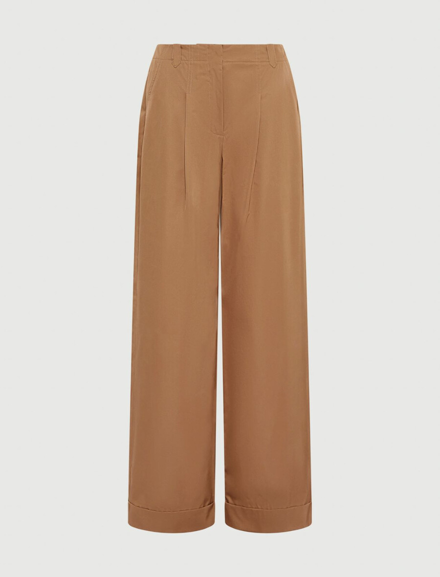 pantalon en sergé déperlant - beige