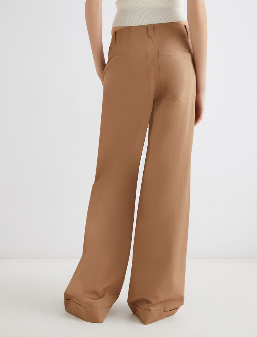 pantalon en sergé déperlant - beige