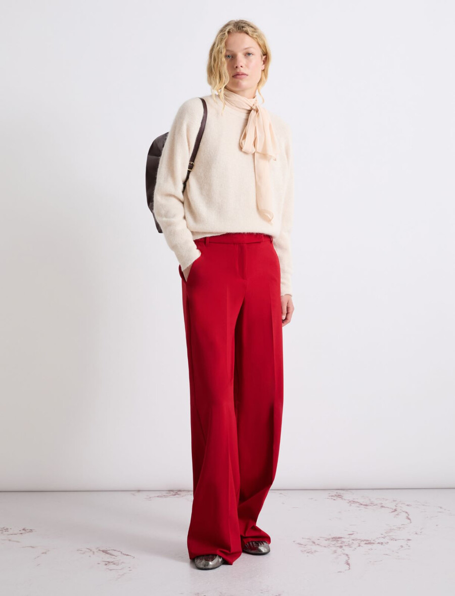 pantalon stretch coupe décontractée - rouge