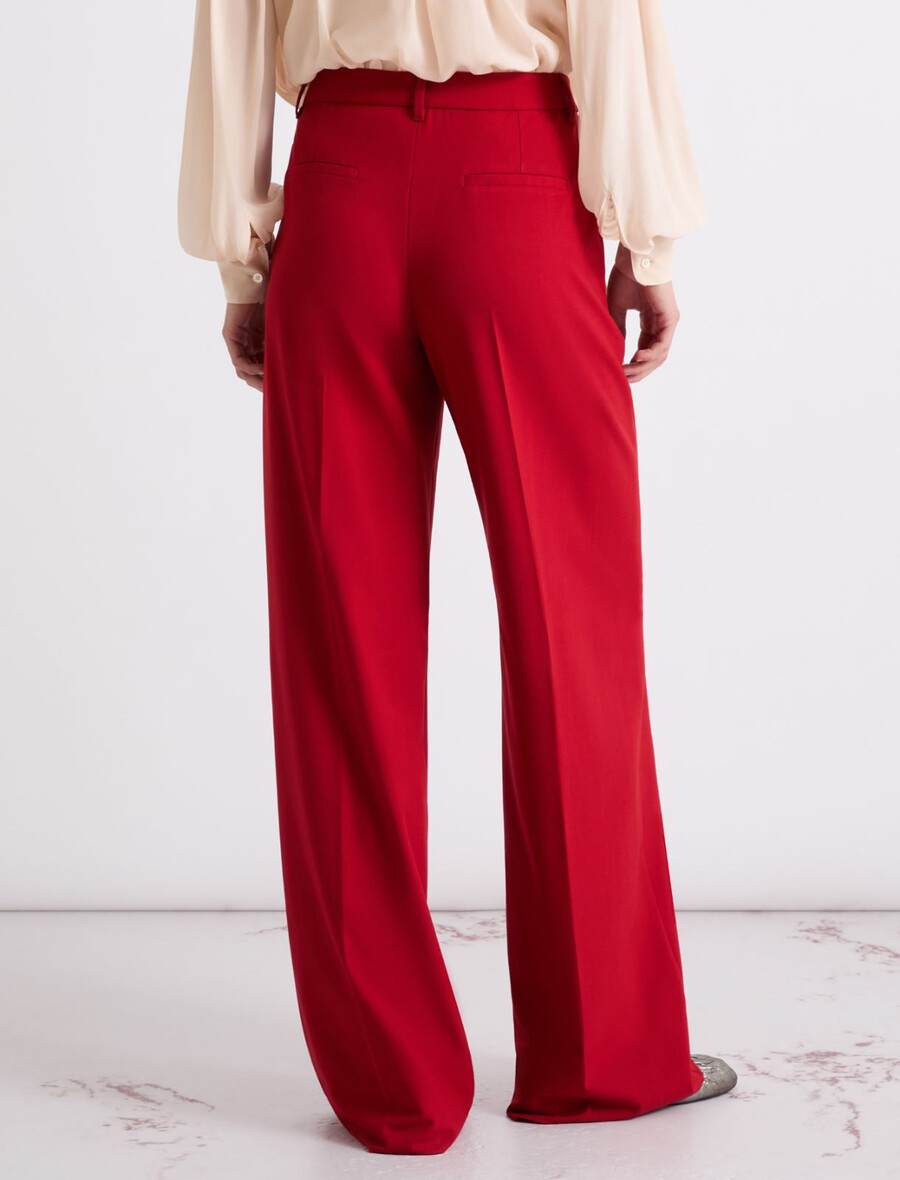 pantalon stretch coupe décontractée - rouge