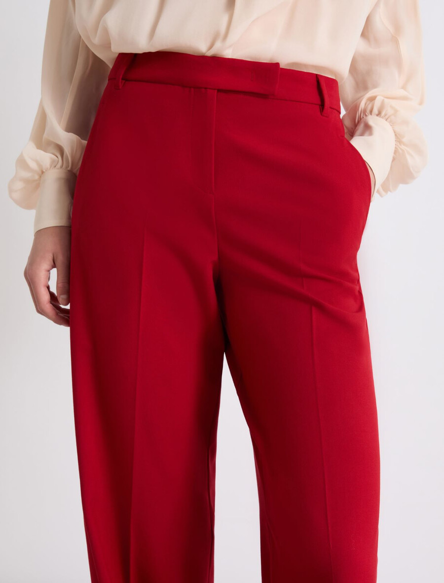pantalon stretch coupe décontractée - rouge