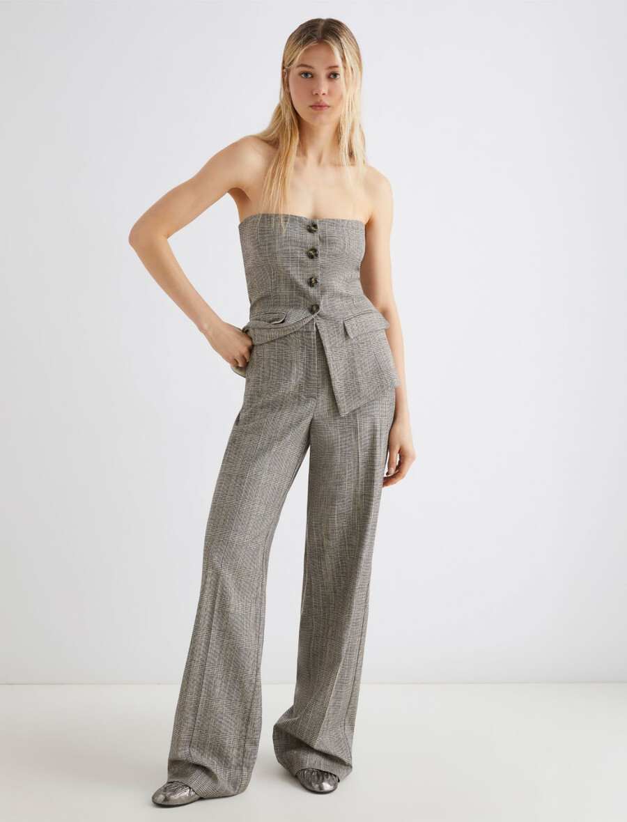 pantalon en flanelle - gris clair