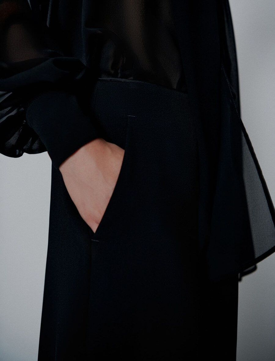 short en satin envers - noir