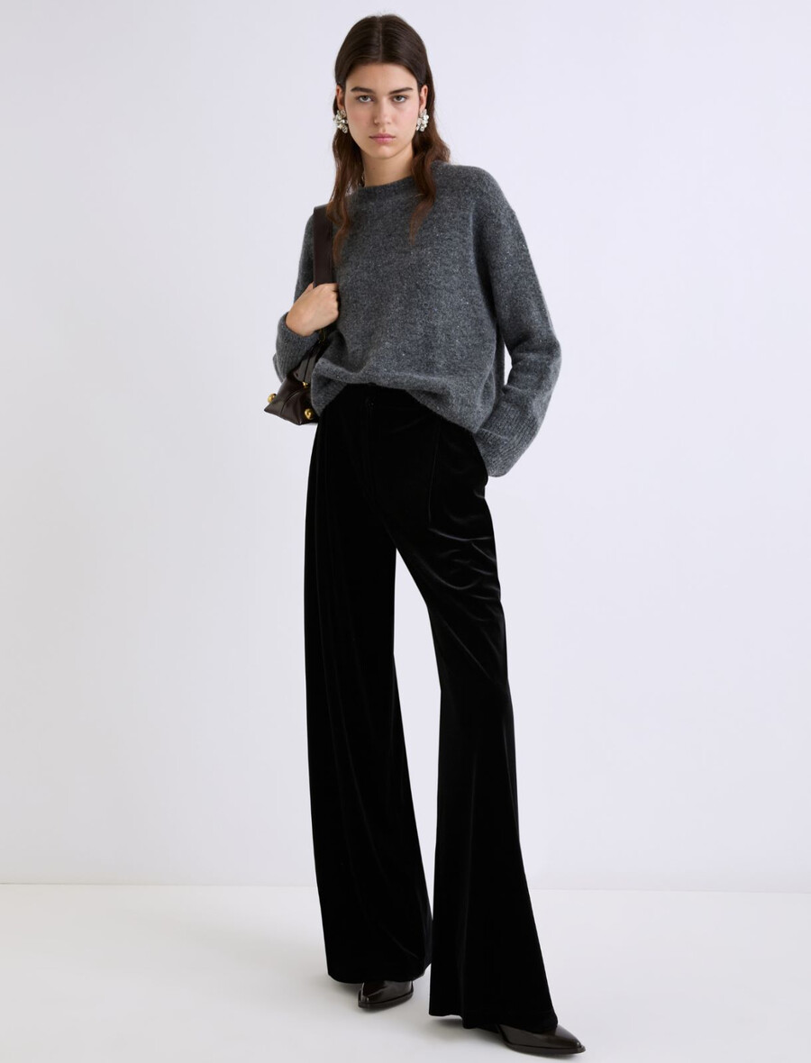 pantalon en velours - noir
