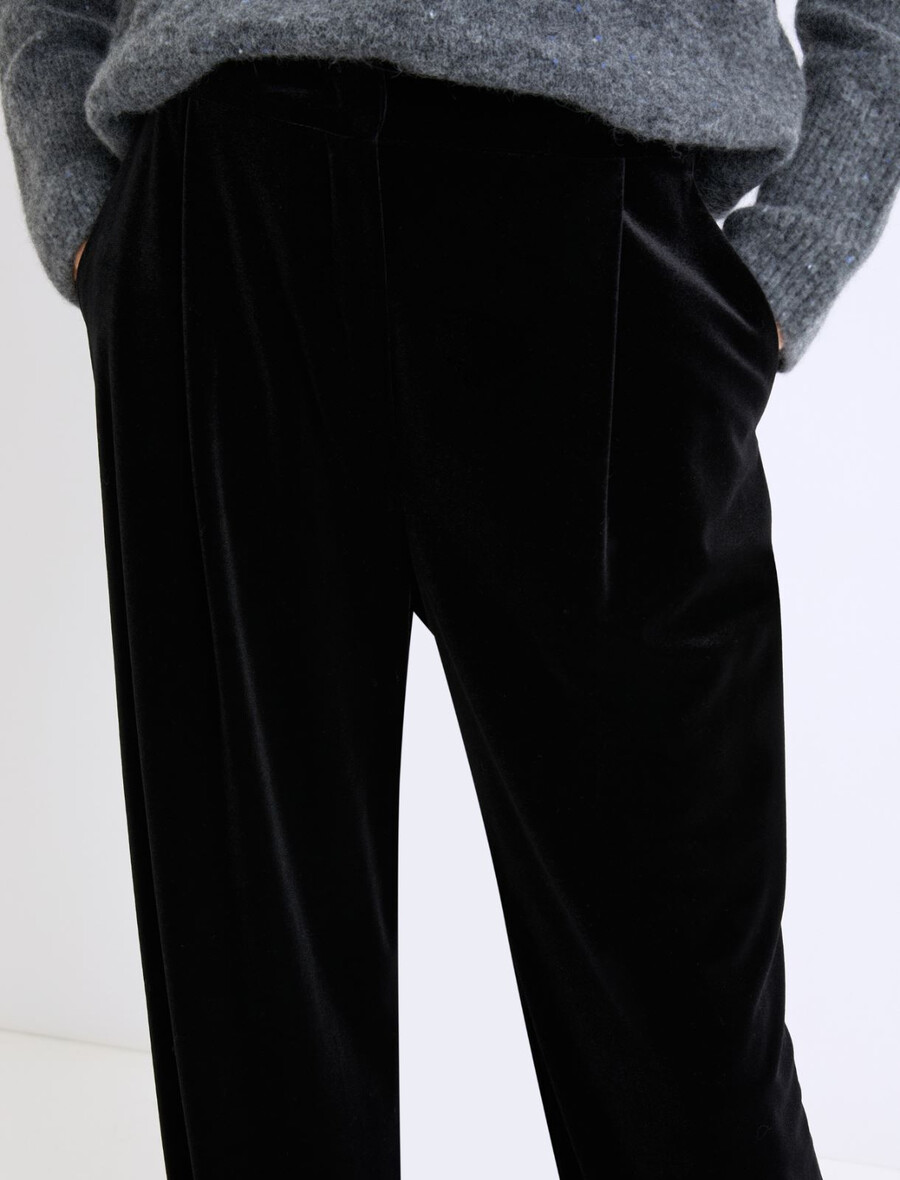 pantalon en velours - noir