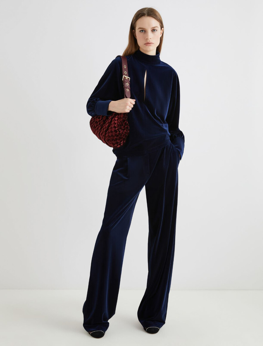 pantalon en velours - bleu nuit