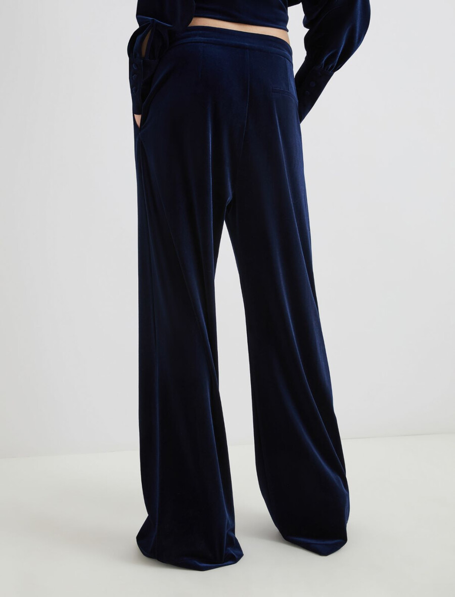 pantalon en velours - bleu nuit