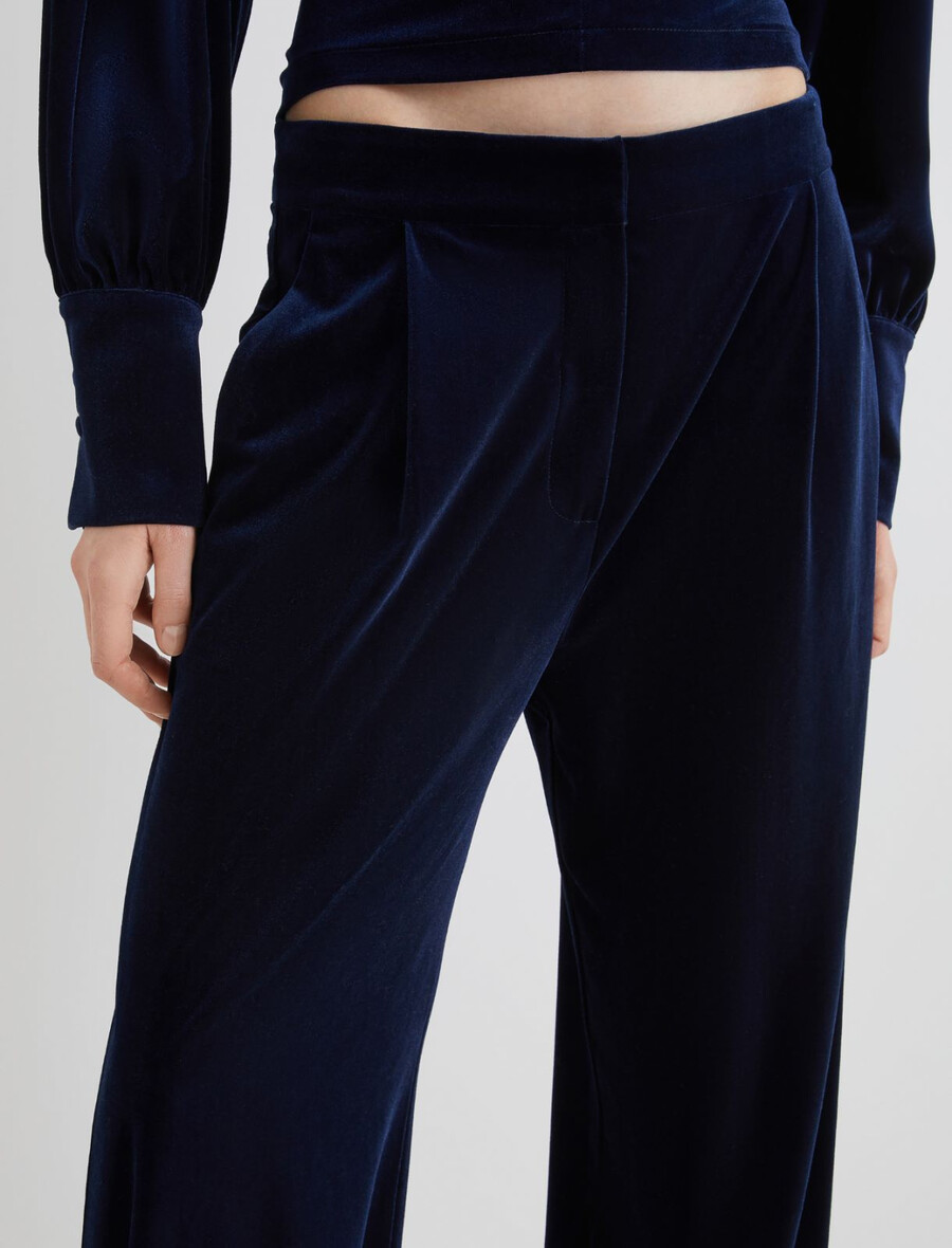 pantalon en velours - bleu nuit