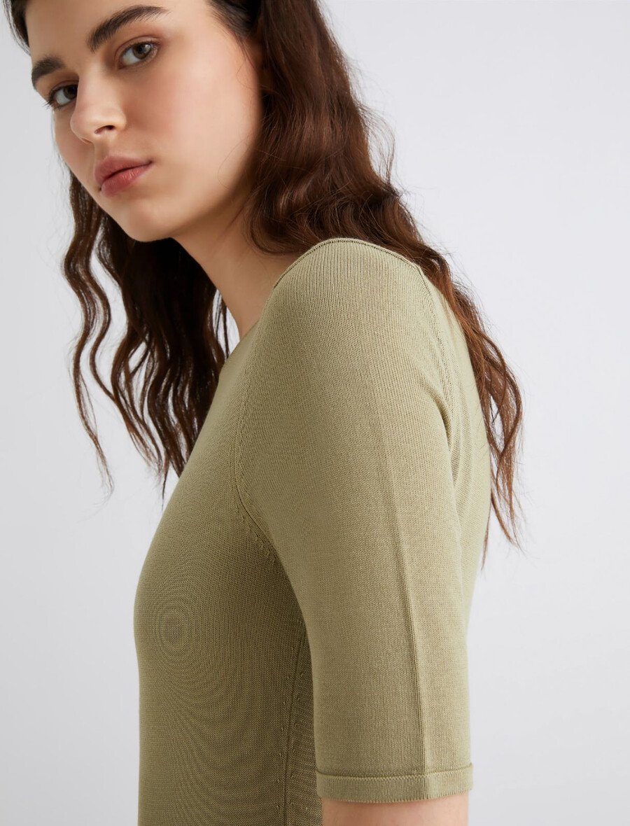 robe mi-mollet en viscose - sage