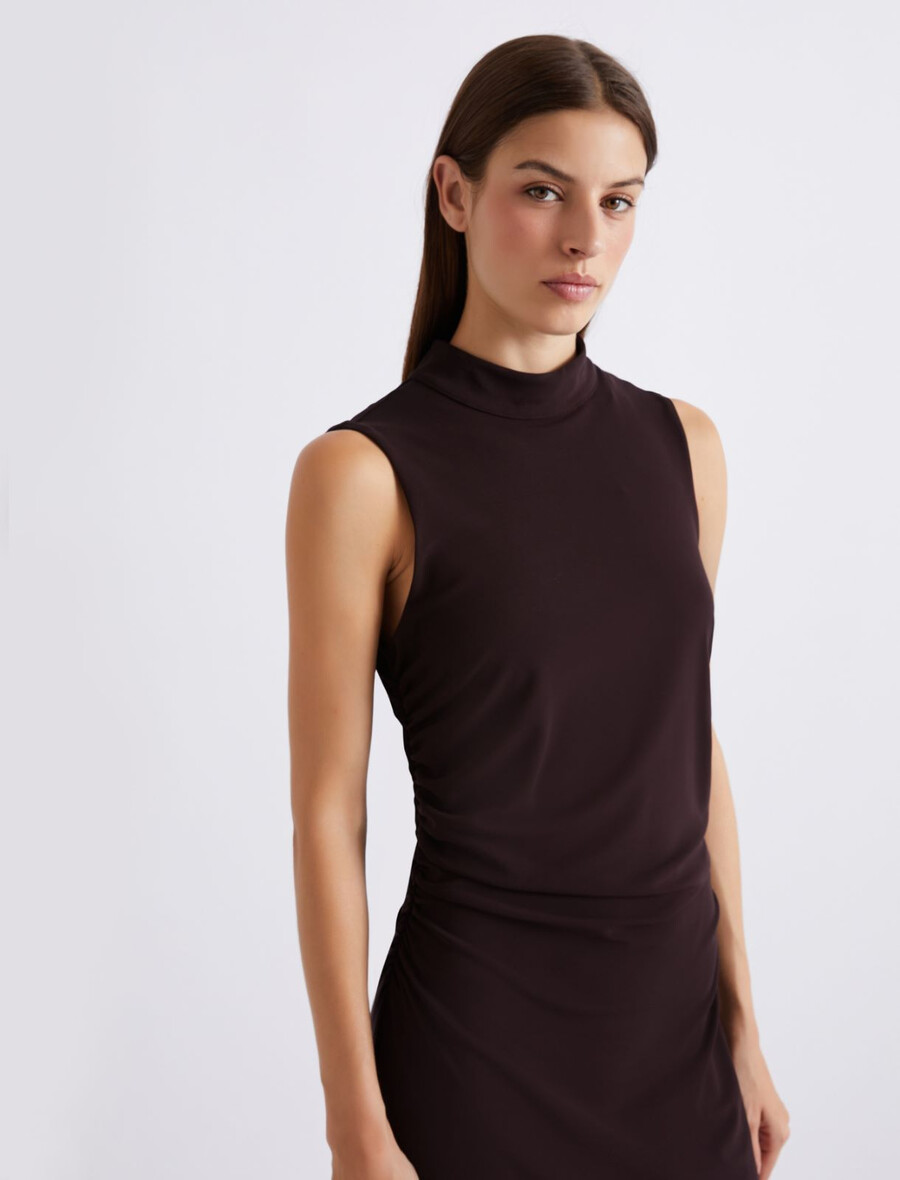 robe sans manches en jersey - violet foncé