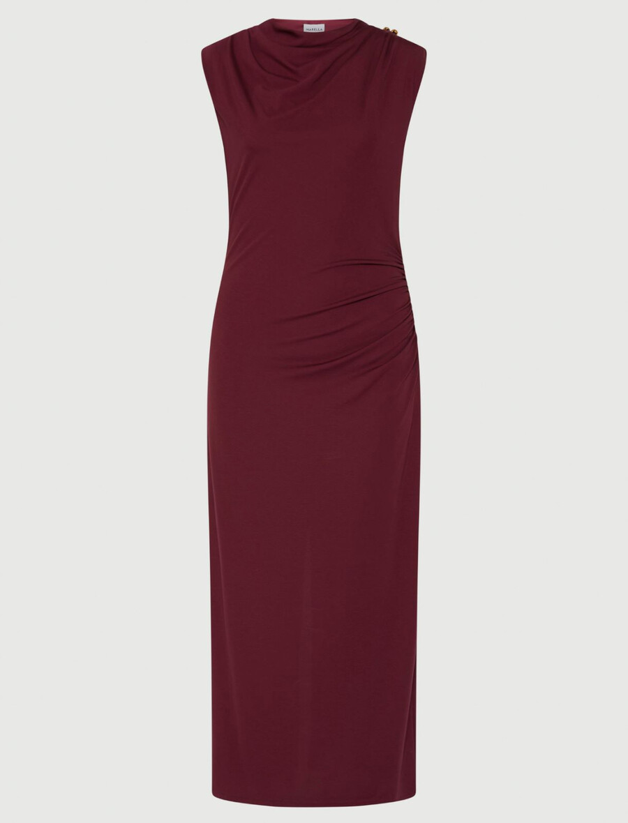 robe en jersey cintrée - bordeaux