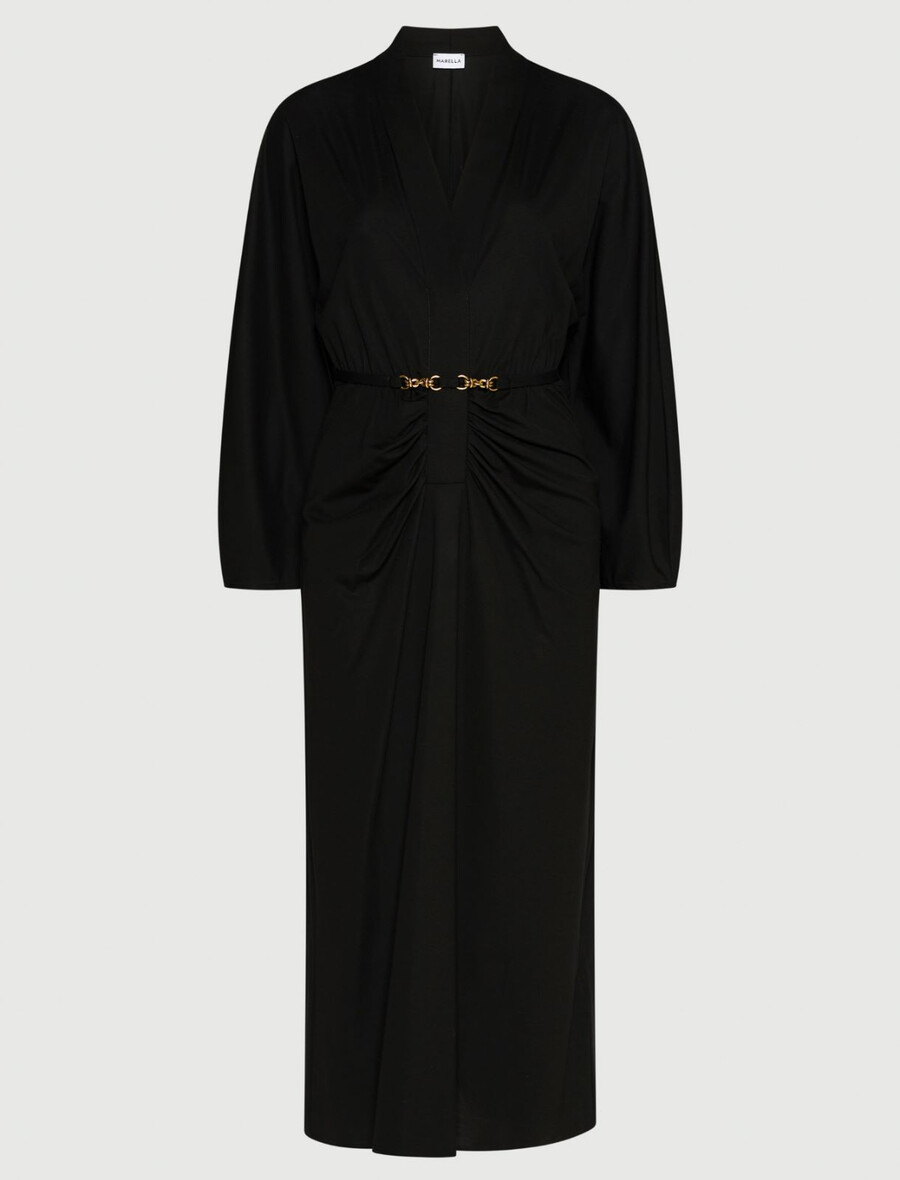 robe à incrustations - noire