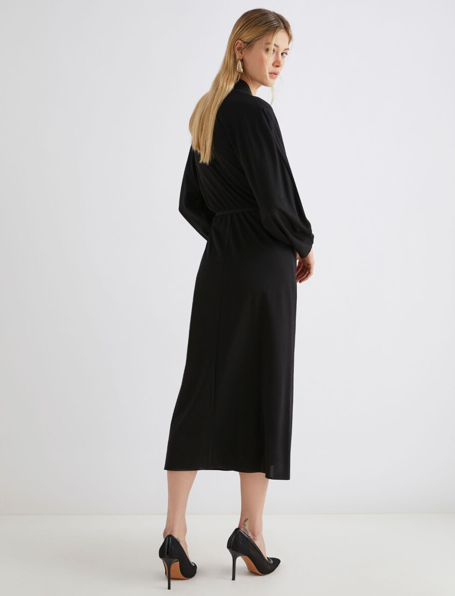 robe à incrustations - noire