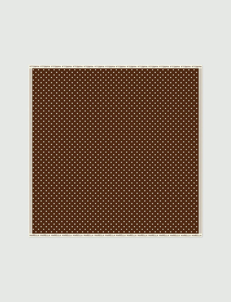 foulard en soie à pois - noir