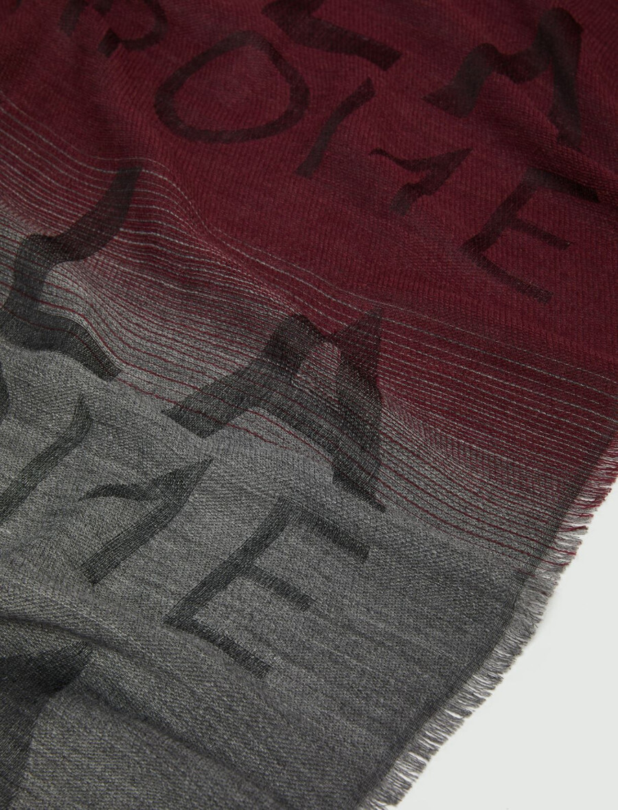 Étole jacquard - gris foncÉ