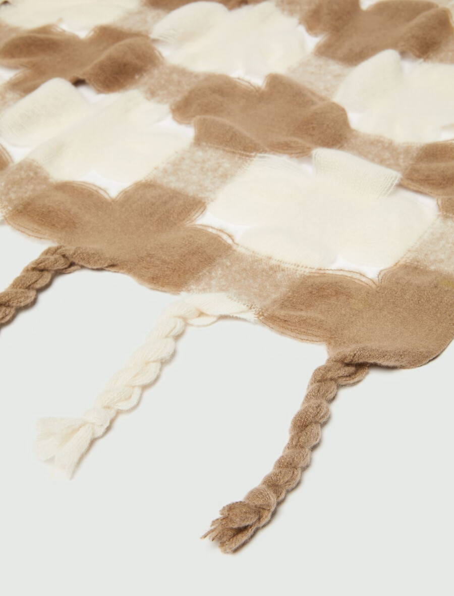 Écharpe à détails ajourés - marron