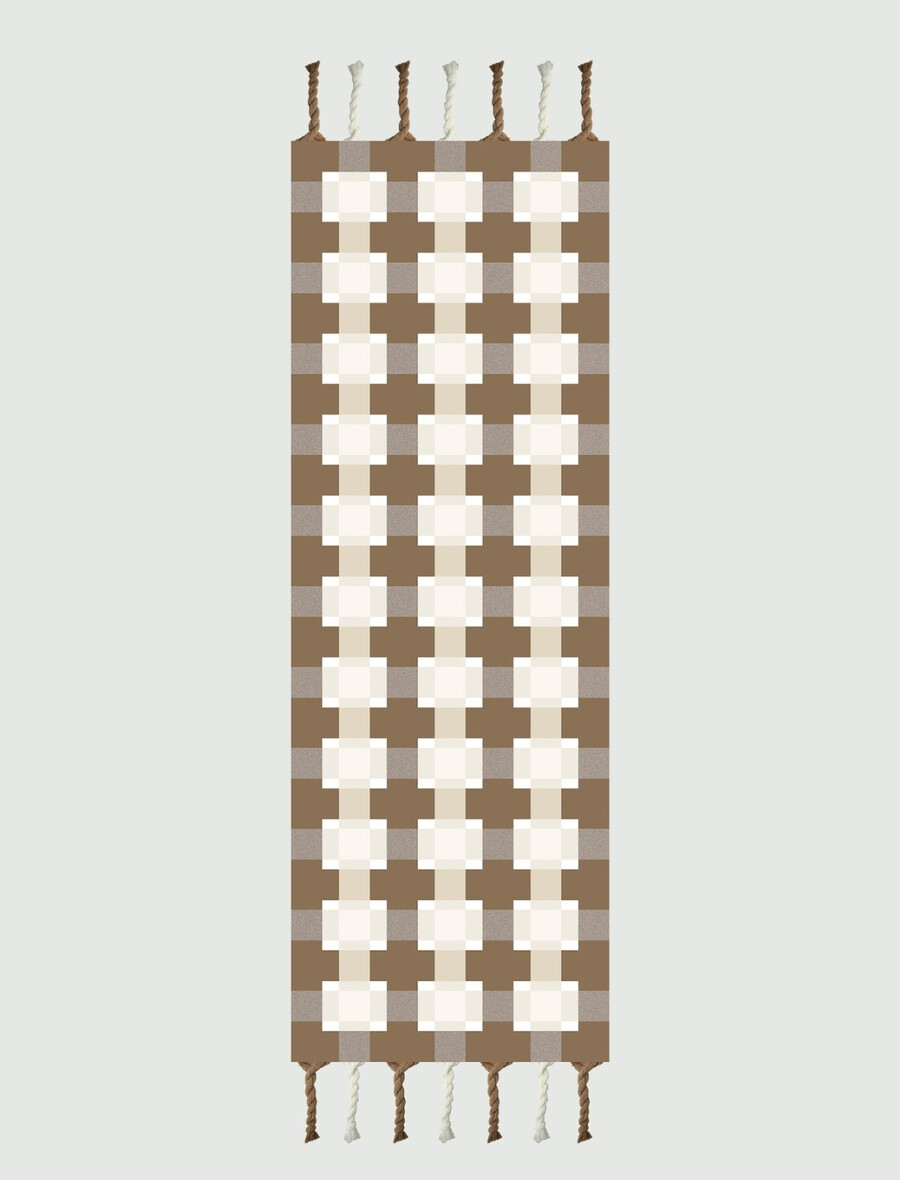 Écharpe à détails ajourés - marron