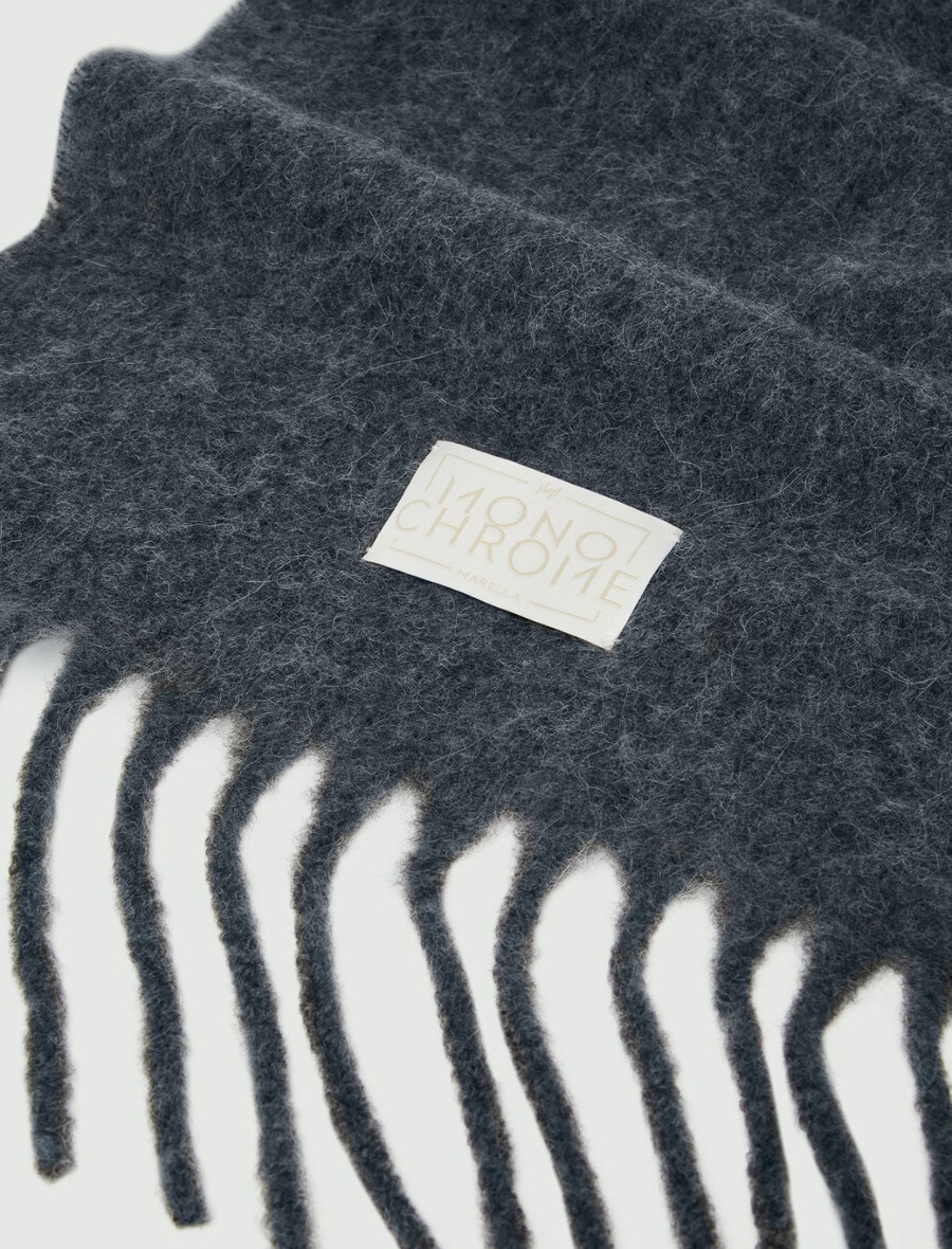 Écharpe en mélange dalpaga - gris foncÉ