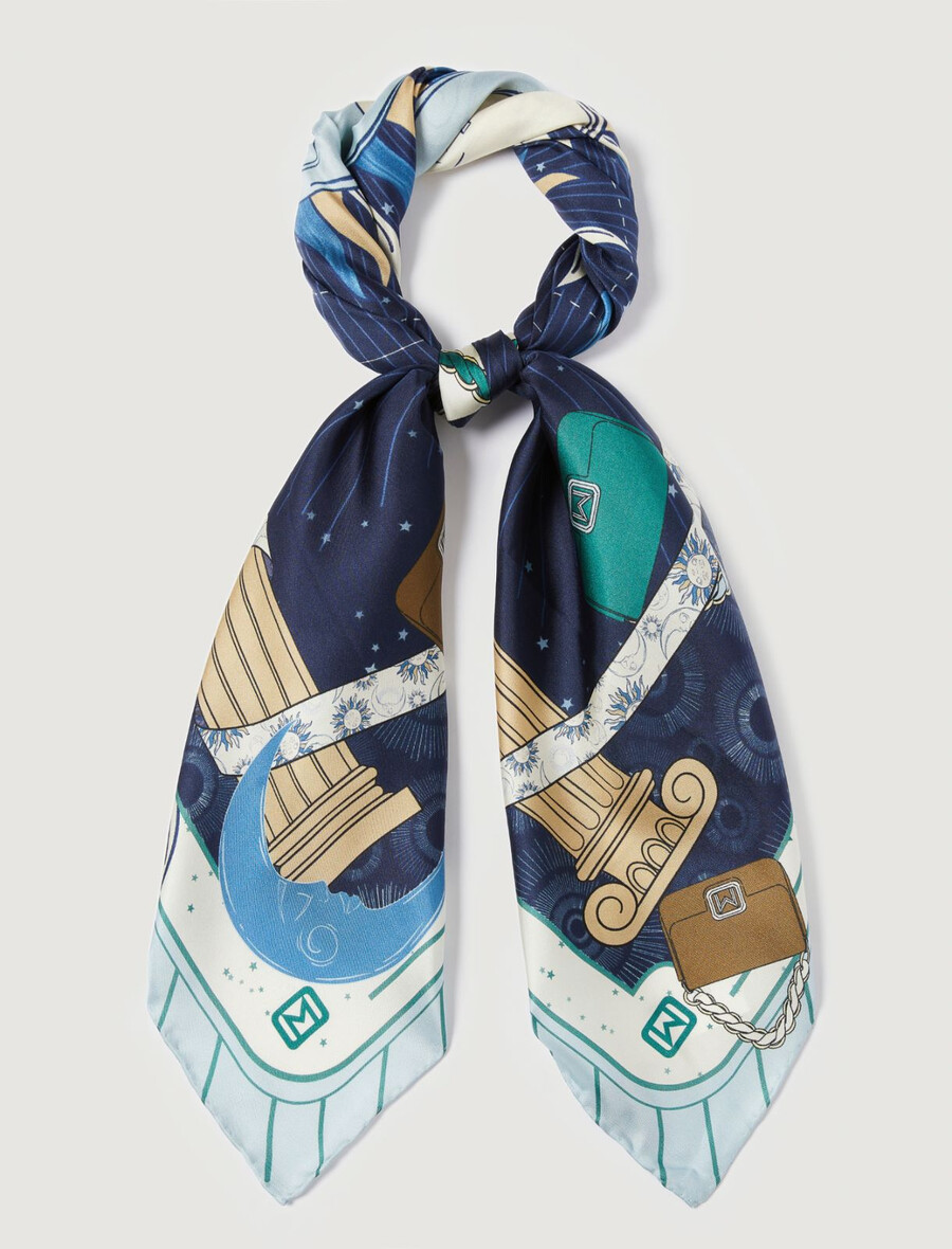 Écharpe en sergé - bleu chine