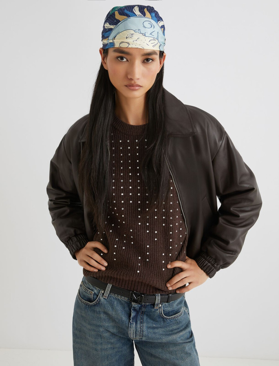 Écharpe en sergé - bleu chine