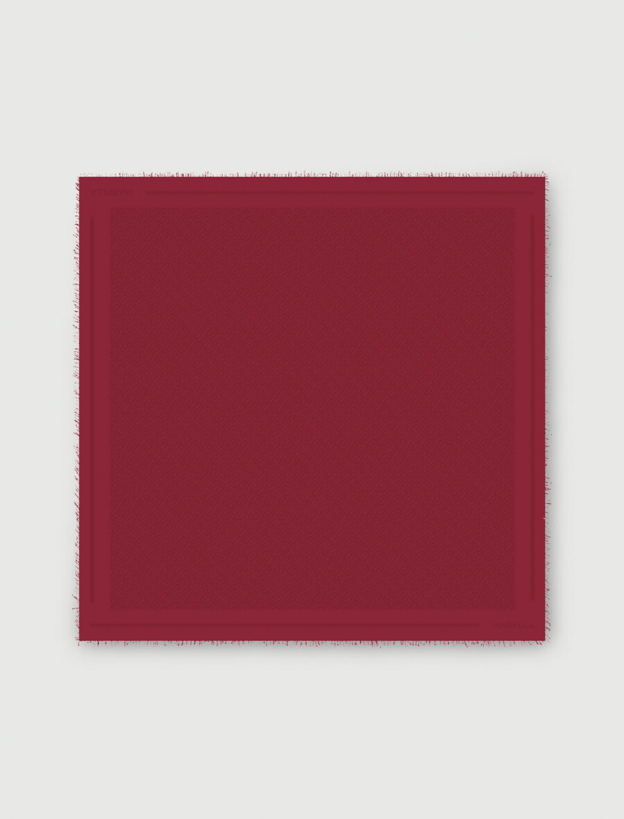châle monogrammé - rouge