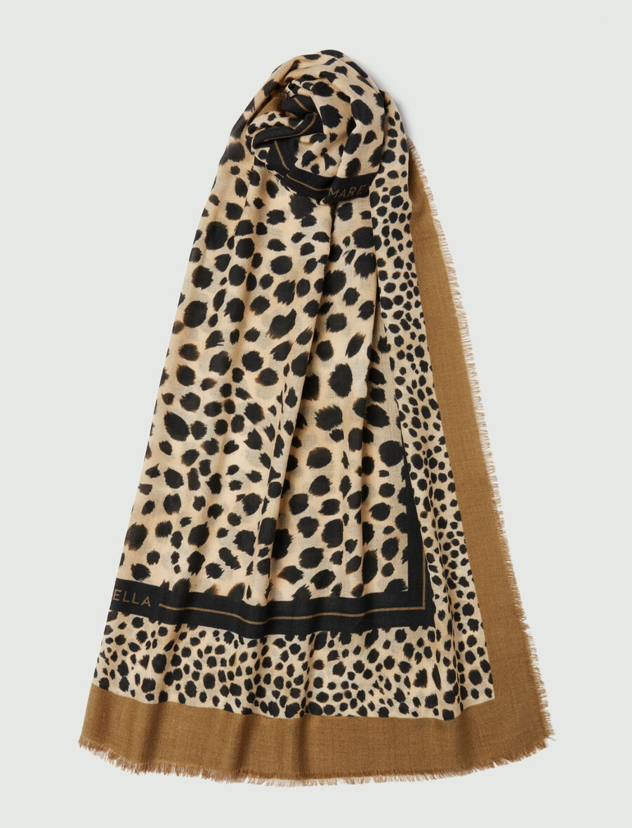 châle en laine - blanc