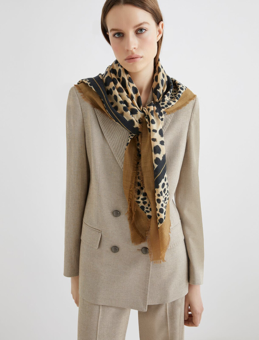 châle en laine - blanc