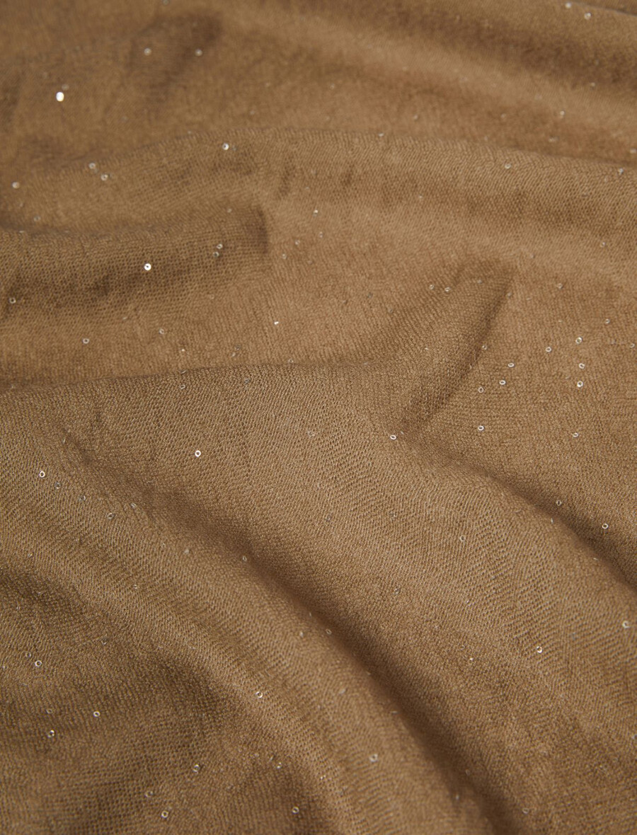 Étole à micro-paillettes - kaki