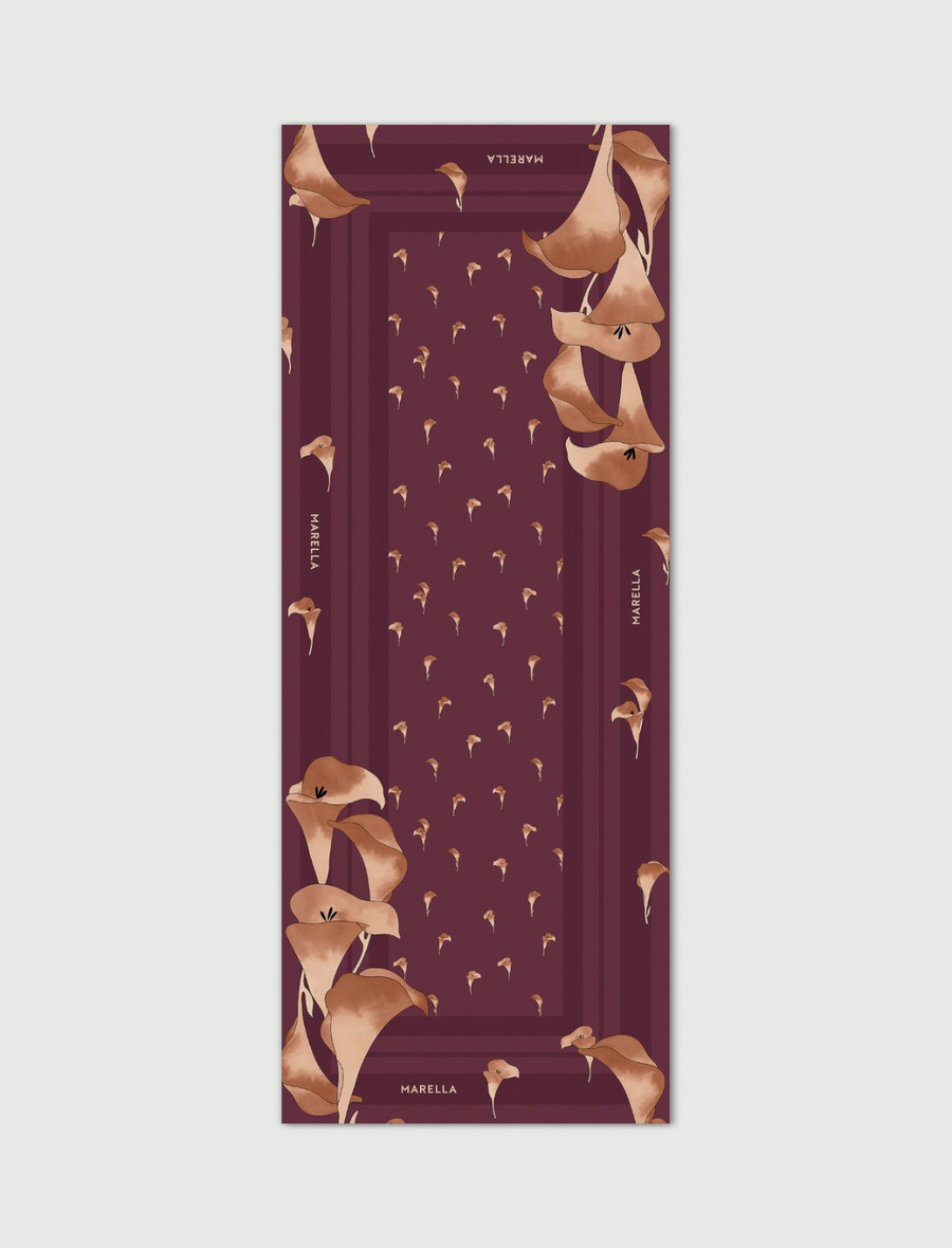 Étole en soie - bordeaux