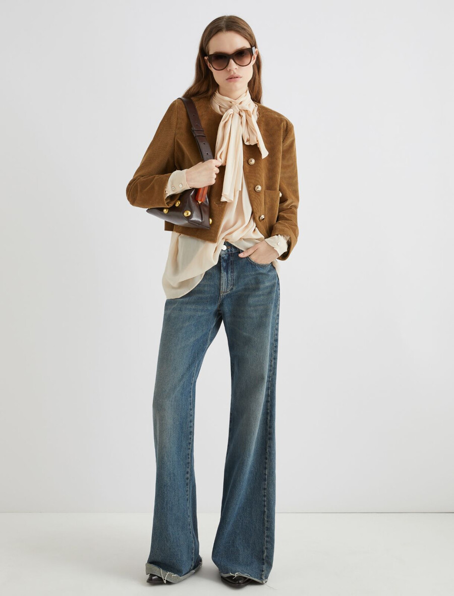 chemisier en georgette - poudre