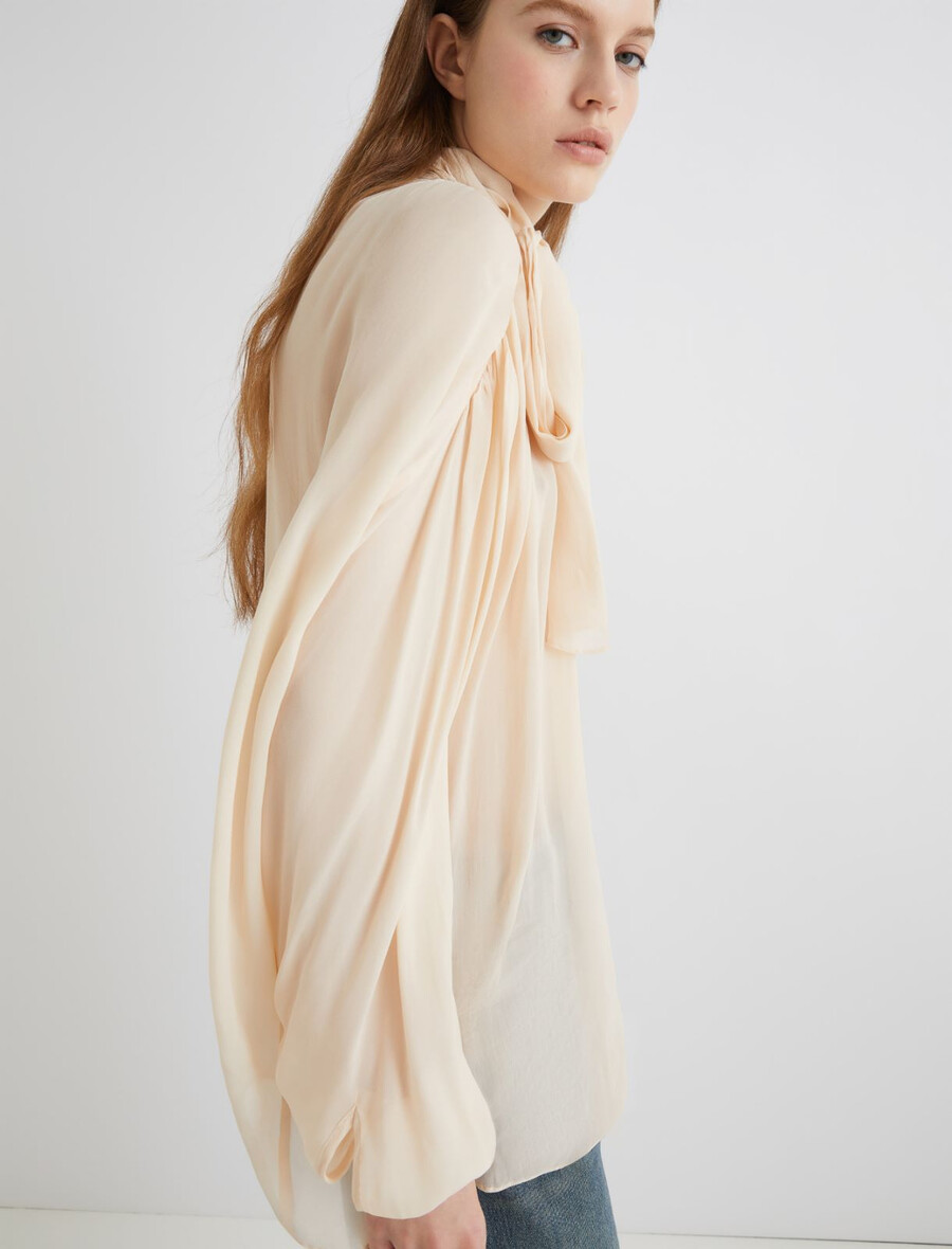 chemisier en georgette - poudre