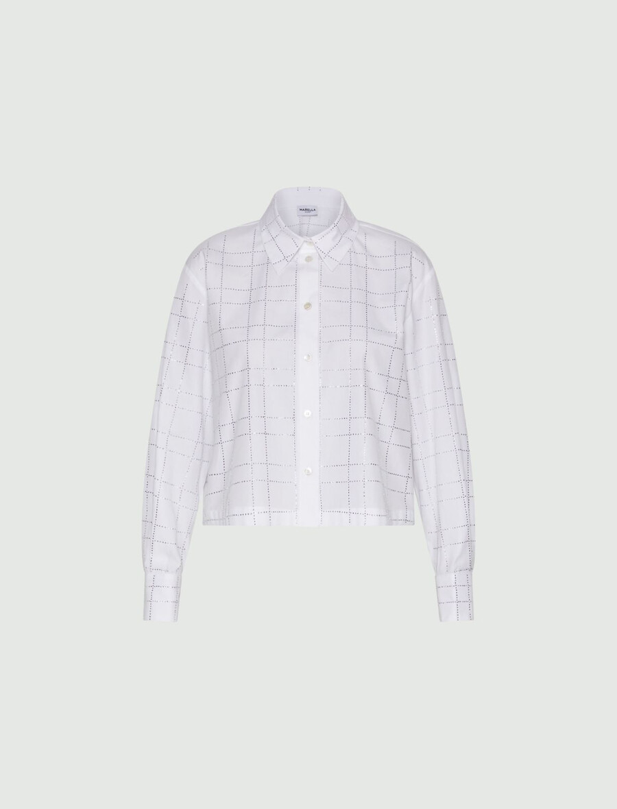 chemise à strass - blanc optique